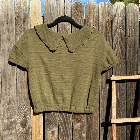 Madewell Ruffle Collared Top - Picture 2 of 3